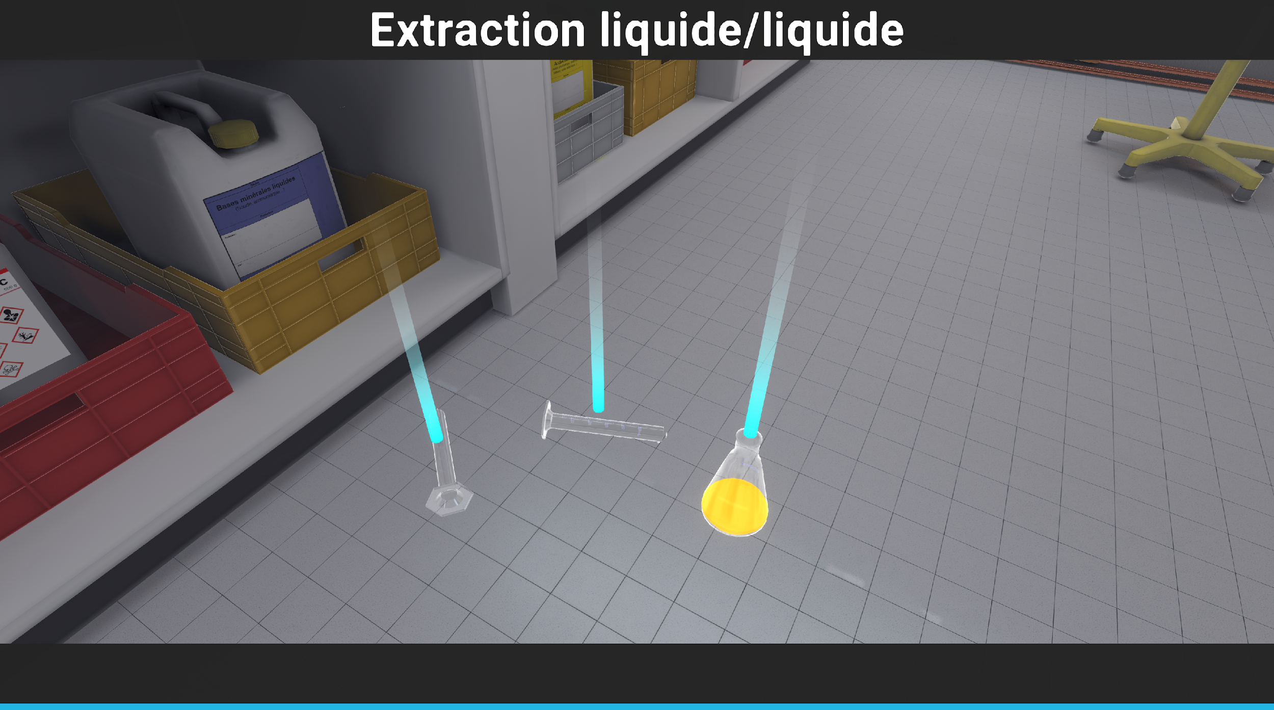 Objets on the ground with magic grab lasers