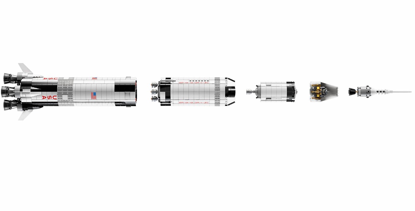 A Saturn 5 Rocket in Lego